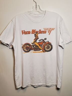 389. Van Halen Biker Pin-Up Girl Graphic Tee